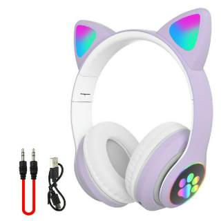 Casti wireless pliabile, Urechi de pisica, Bluetooth 5.0, Handsfree, HiFi