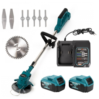 Motocoasa profesionala cu 2 acumulatori 36v, de mare putere + disc/accesorii