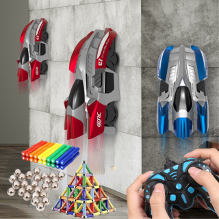 Masinuta anti-gravitatie, cu telecomanda + joc interactiv magnetic