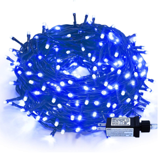 Instalatie de brad cu 100 Led-uri, ALBASTRU, 8 jocuri de lumina, 9m