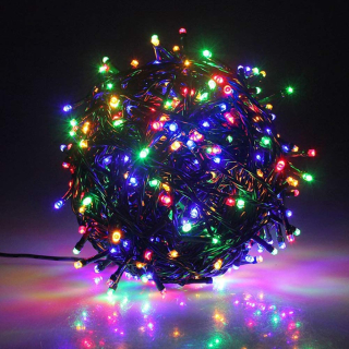 Instalatie de brad cu 400 Led-uri, MULTICOLOR, 8 jocuri de lumina, 30m