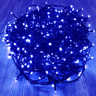 Instalatie de brad cu 400 Led-uri, ALBASTRU, 8 jocuri de lumina, 30m