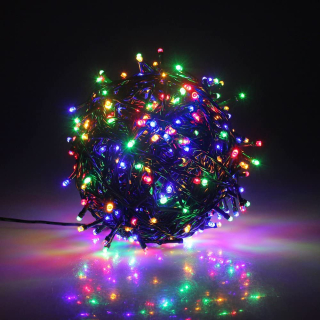 Instalatie de brad cu 500 Led-uri, MULTICOLOR, 8 jocuri de lumina, 36m